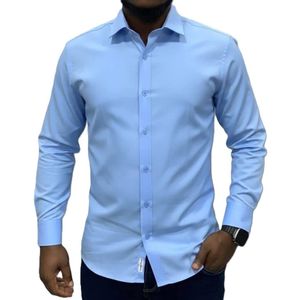 Chemise Habillée Bleu  – Coupe Ajustée
