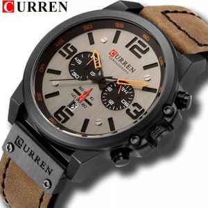Curren Montre Homme à Quartz , Affichage Analogique, Chronographe Avec Calendrier