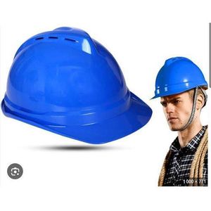 Casque sécurité de chantier - protection individuelle Ajustable couleur bleu 