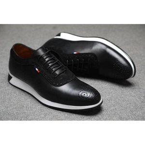 PREMIUM  chaussures de bureau décontractées , Basket / Baladeuse Pour Homme En Cuir - Noir