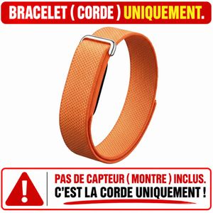 Bracelet en nylon compatible Google Fitbit air-Orange ( PAS DE MONTRE INCLUSE)