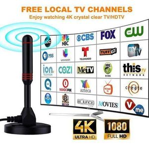 Antenne TV Intérieure TNT HD - Recevez les Chaînes Ivoiriennes Gratuites (RTI, NCI...) - Base Magnétique, Installation Ultra-Facile