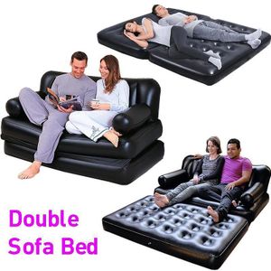 VIC Canapé-lit gonflable grande taille 5-en-1 Meubles d'air Canapé Chaise Matelas de couchage 188*152*64cm