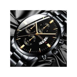 Montre Bracelet Unisexe En Acier De Luxe Avec Date