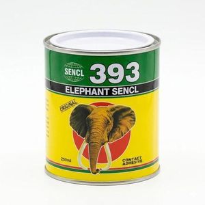 Colle Contact Forte ELEPHANT SENCL 393 - Pot de 250ml - Adhésif Multi-Usages Ultra-Puissant - Idéal pour Cuir, Caoutchouc, Bois et Formica - Qualité Originale Professionnelle