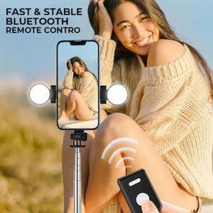 Agréable Perche à Selfie, Avec Lumière, Avec Télécommande Pour Prendre Des Photos