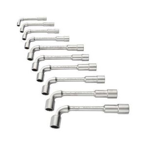 Jeu de 10 Clés à Pipe Débouchées PRECISION – Râtelier de Clés Coudées Métriques 6 Pans (Tailles 8mm à 22mm) – Kit d'Outillage Mécanique Haute Résistance en Acier Forgé Chrome pour Garage et Atelier