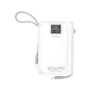 Hepu Powerbank HP-A03 – 30000 mAh – Charge Rapide 22,5W PD – Blanc