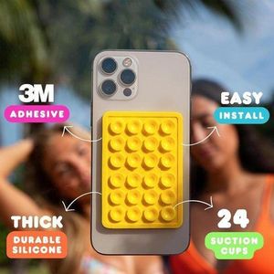 1 support autocollant telephone jaune