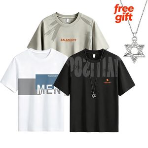 Kepokasn 3 tee-shirts légers et respirants pour homme et 1 collier style hip-hop