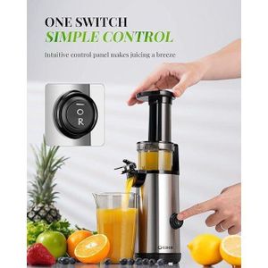 moteur de 130 W Juicer Machine Powerful facile à nettoyer, Compact, à haut rendement, tasse à jus de 600ml avec brosse incluse BH