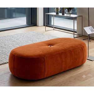 SIMO Pouf Banc Ovale Premium Orange