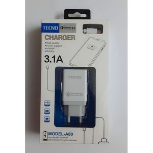 Tecno Chargeur Tecno - Charge Rapide - Blanc