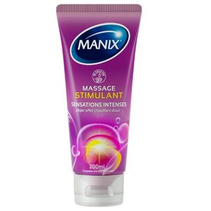Manix Gel de massage stimulant 200 mL a effet chauffant pour stimuler l'excitation et le plaisir  Compatible avec les préservatifs