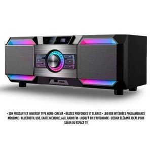 Millenium Woofer Enceinte Bluetooth Portable Haut Parleur Home Cinema Maison - Noir