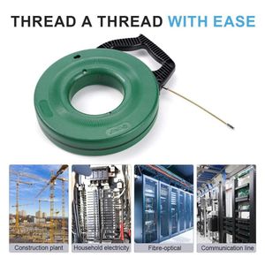 Tire-fil électrique, tire-câble, tire-fil en acier à ressort pour câbles électriques, avec enrouleur