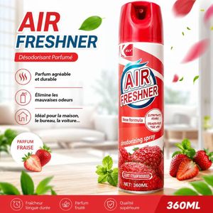 2 Désodorisant Air Freshner – Parfum Fraise – 360ml