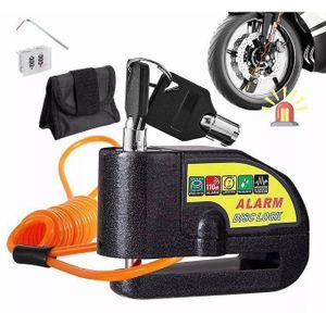 Verrou De Frein à Disque Avec Alarme étanche Pour Moto Et Vélo - Noir GT