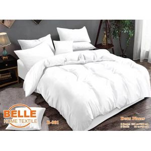Belle Lot de 2 Draps et 2 Taies - Confort et Élégance pour Lit 2 Places-BLANC