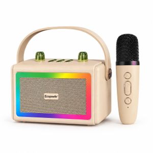 Enceinte Bluetooth Karaoké – Avec Micro Sans Fil et Lumières LED