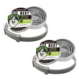 Mode 2X Collier de Protection Parasitaire pour Chien – Confort Extérieur – Imperméable et Ajustable