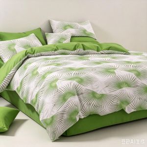 Mika Parure de lit Trois Places, 2 draps 240×260cm + 2 taies d'oreiller 60×80cm, literie imprimée