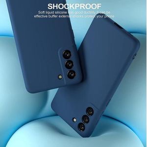 Coque En Silicone Compatible Pour Samsung Galaxy S21 FE AVEC ANTICHOC - BLEU