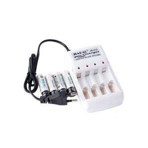 Puissant Alimentation Chargeur + 4 Piles Rechargeables