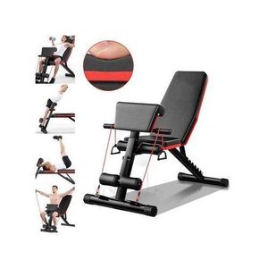 Banc De Musculation Multifonction Mixte - Abdominaux D'entraînement Dossier Dorsaux - Réglable Pliable Inclinable