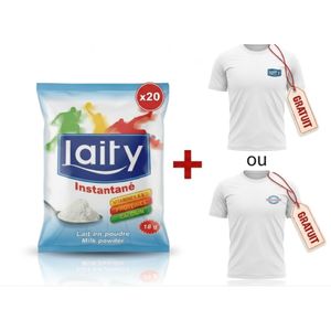 Laity Lot De 20 Sachets De Lait En Poudre 18Gr + T-Shirt