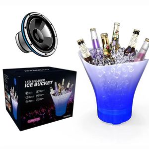 Seau à glace pour boisson lumineux LED avec haut-parleur Bluetooth
