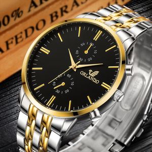 FNGEEN Montre A Quartz Pour Homme - Noir / Or