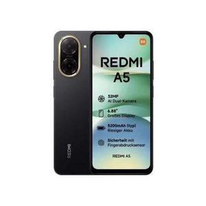 Xiaomi A5 - 3Go de RAM LPDDR4X - 64 Go extensible jusqu'à 2 To via microSD - Caméra arrière : 32 MP avec IA - Écran : 6,88 pouces HD+, 120 Hz - Unisoc T7250, octa-core jusqu'à 1,8 GHz