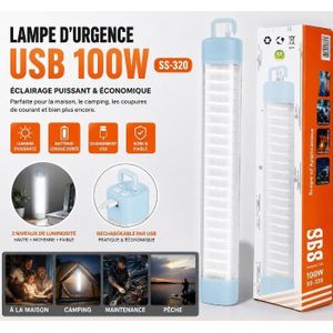Led Lampe d'Urgence USB 100W – Éclairage Puissant & Économique 