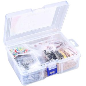 1400pcs Kit de composants électroniques 6 en 1 : résistances et cellules électrolytiques