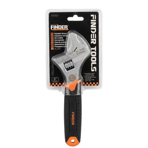 Clé À Molette Professionnelle FINDER 8 Pouces (200 mm) - Graduation Laser, Manche Ergonomique Antidérapant En Bi-Matière