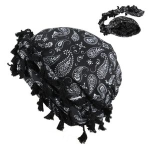 Turban en soie de cajou Noir