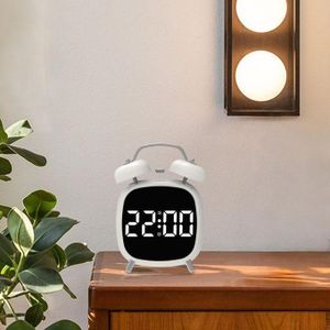 Agréable Réveil multifonction en métal avec cloche puissante, écran LED enfichable