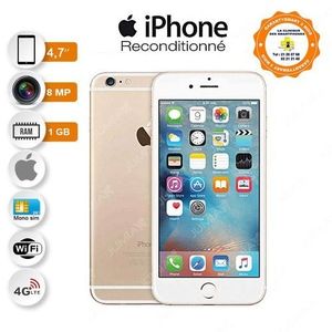 Apple IPhone 6 - 4.7" - 1Go - 16Go - 8Mpx - 4G - Or - Reconditionné - Garantie 3 Mois