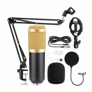 Microphone à condensateur audio de studio professionnel BM800, microphone filaire 3,5 mm pour radiodiffusion vocale avec support pour micro