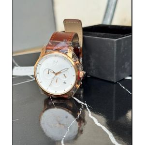 Montre De Luxe Montre homme MVMT Chrono Rose Gold Natural Tan