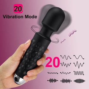 SEXTOYS Vibromasseur De Stimulateur De Clitoris à Vitesse Réglable AV Magic Wand -20 Mode- Noir