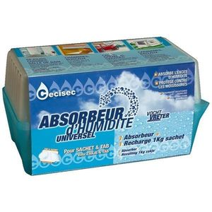 Absorbeur d'humidité 1 kg/40m² + recharges CARREFOUR : l'absorbeur + 2  recharges à Prix Carrefour