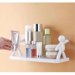 Étagère de Rangement Murale, étagère de Rangement en Plastique sans Trou pour Cuisine Salle de Bain
