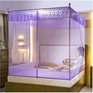 Grande moustiquaire pour lit à baldaquin, décoration Princesse rectangulaire, en maille