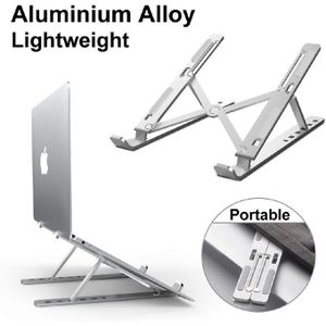 Support Pour Ordinateur Portable En Métal Pliable Réglable Argent