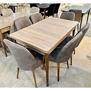 Table à manger extensible 6- personnes bois150 cm (L) x 80 cm (l) x 75 cm (h)