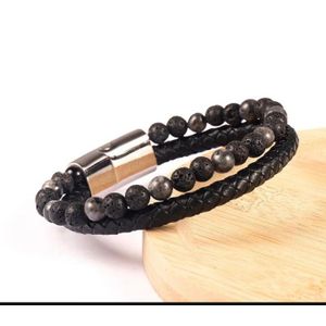 Bracelet En Similicuir Et En Pierre Naturelle