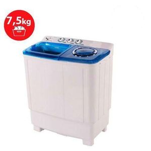 Machine à Laver - Semi automatique - 7,5Kg - Blanc / Bleu - Garantie 3 Mois