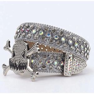 Ceinture En Cuir Cloutée En Cristal